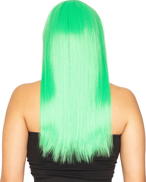 Fashion Deluxe Spearmint Green Long Wig