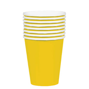 Sunshine Yellow 354ml Paper Cups Pack of 20
