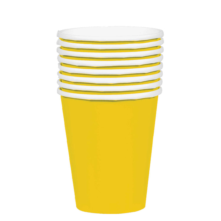 Sunshine Yellow 354ml Paper Cups Pack of 20