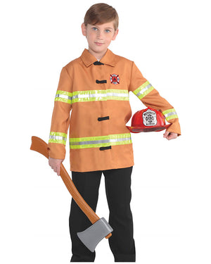 Firefighter Jacket Kids Costume Standard Size