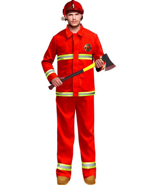 Red Fireman Mens Costume
