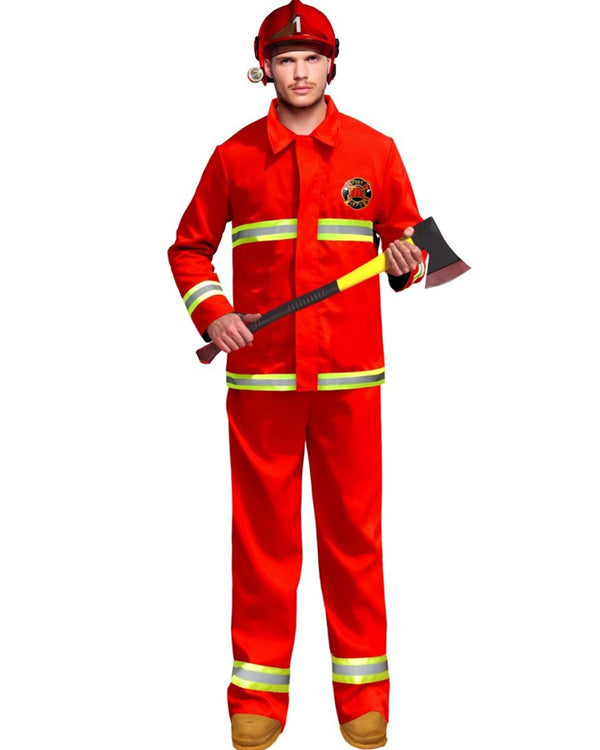 Red Fireman Mens Costume