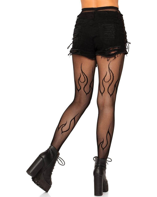 Flame Fishnet Stockings