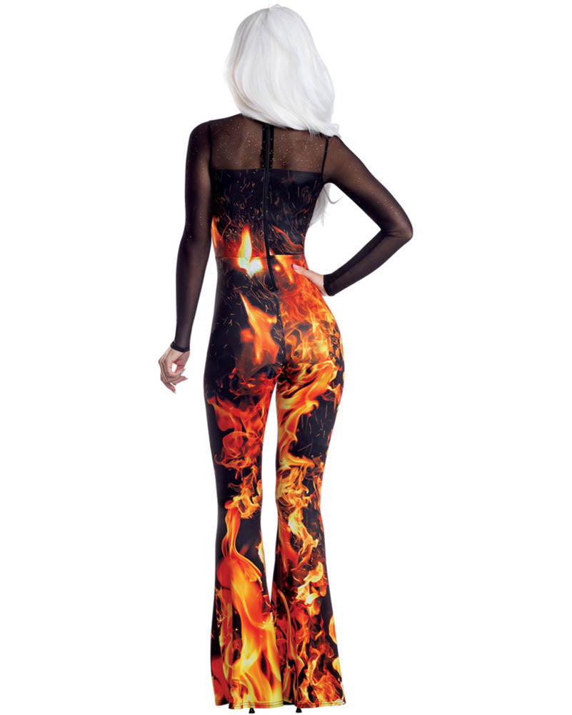 Flame Jumpsuit Womens Costume