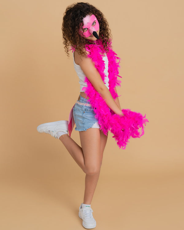 Flamingo Deluxe Eyemask and Tail Set