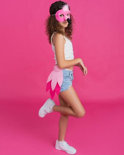 Flamingo Deluxe Eyemask and Tail Set