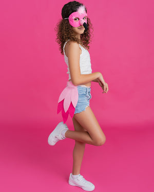 Flamingo Deluxe Eyemask and Tail Set