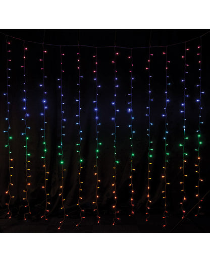 Flash Connectable Rainbow LED Curtain 1.8m