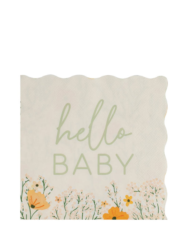 Floral Baby Floral Napkins Pack of 16