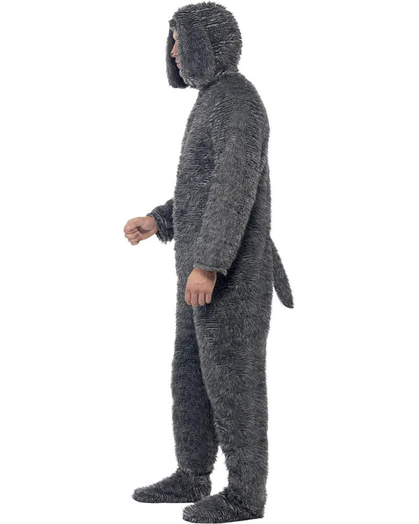Fluffy Grey Dog Adult Costume
