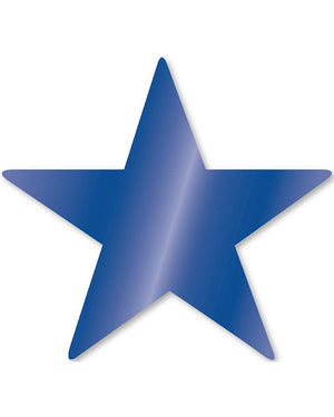 Bright Royal Blue Foil Star Cutouts Pack of 5