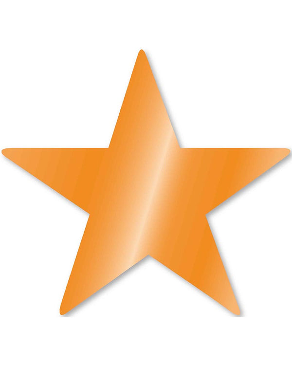 Orange Foil Star Cutouts Pack of 5