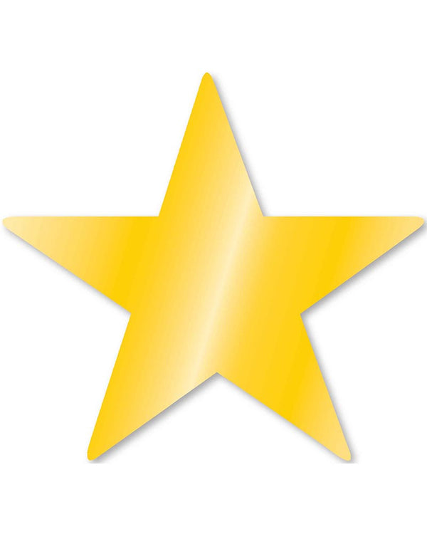 Yellow Sunshine Foil Star Cutouts Pack of 5