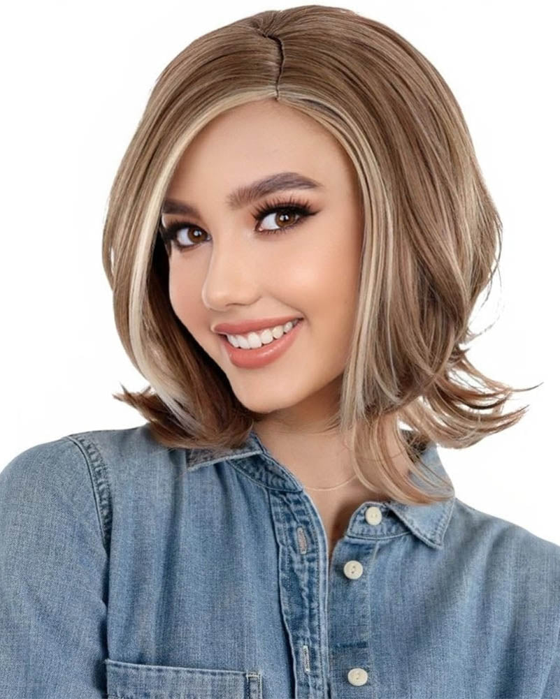 Friendly Rachel Short Brown Blonde Wig