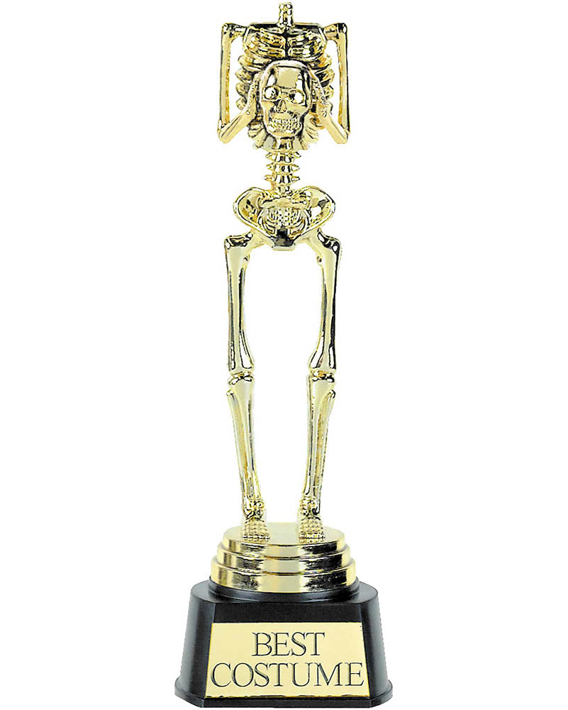 Fright Night Best Halloween Costume Skeleton Trophy