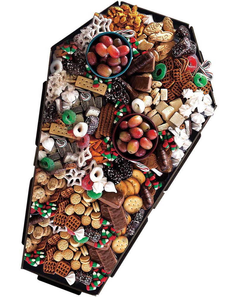 Fright Night Coffin Shaped Treat Board 51cm For Halloween
