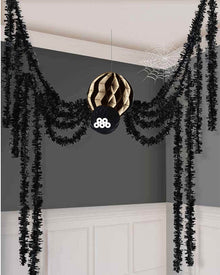 Fright Night Giant Hanging Spider Halloween Decoration