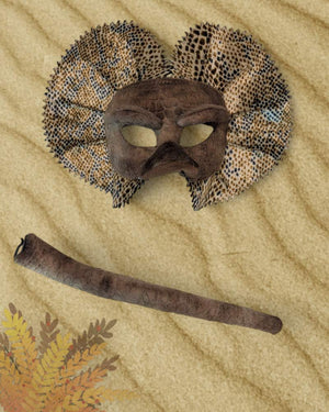 Frill Neck Lizard Animal Mask and Tail Set
