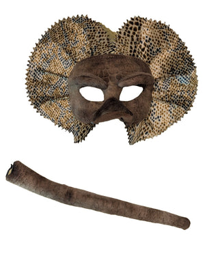 Frill Neck Lizard Animal Mask and Tail Set