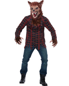Red Full Moon Werewolf Mens Halloween Costume