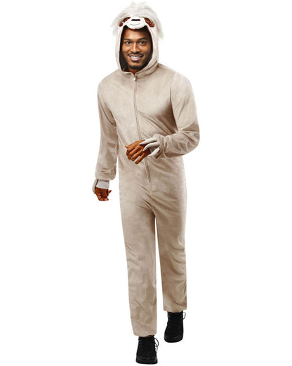 Furry Sloth Hooded Adult Onesie