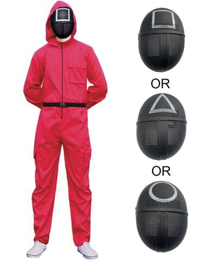 Game Jumpsuit Adult Costume with Assorted Mask