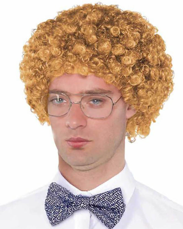 Geek Curly Wig and Glasses Set
