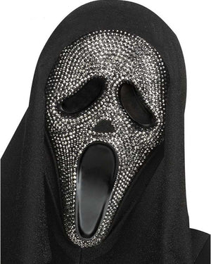 Ghost Face Crystal Stones Bling Mask