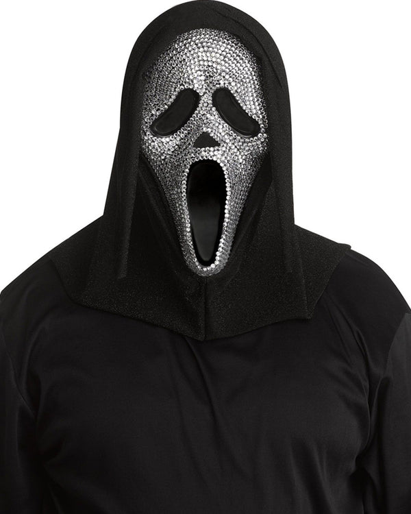 Scream Ghost Face Crystal Stones Bling Mask