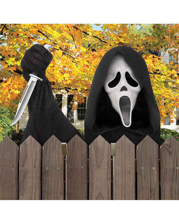 Ghost Face Fence Face Decoration