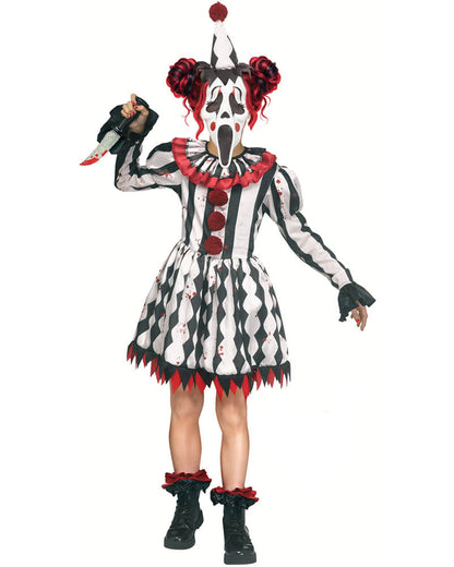 Ghost Face Harlequin Girls Costume