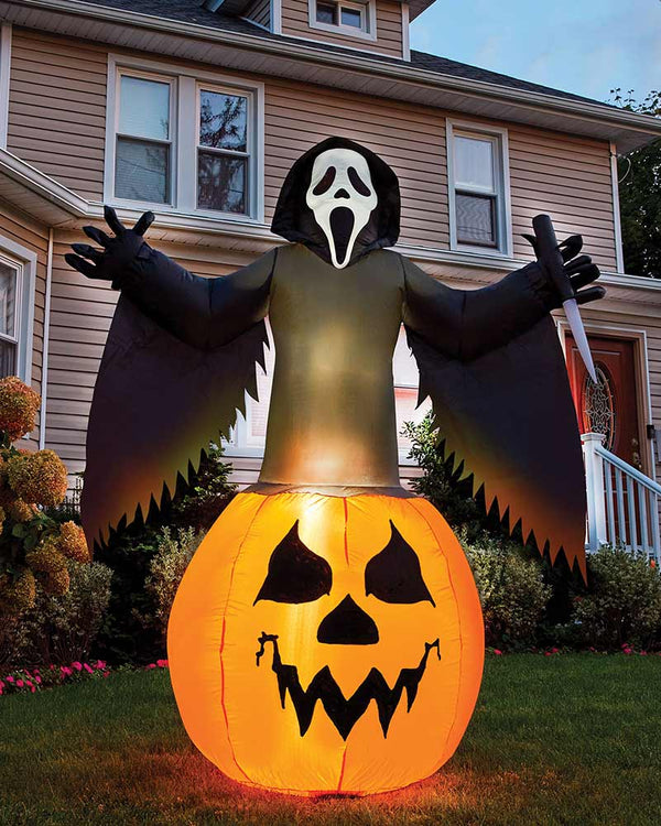 Ghost Face Light Up Lawn Inflatable 1.8m