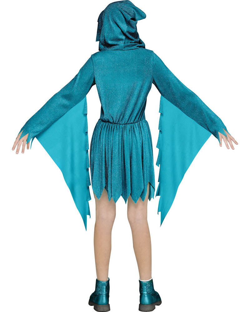Ghost Face Teal Girls Costume