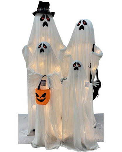 Ghost Stack Family Animated Halloween Decoration 1m