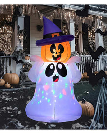 Ghost with Pumpkin LED Lawn Halloween Inflatable 1.5m