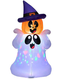 Ghost with Pumpkin LED Lawn Halloween Inflatable 1.5m