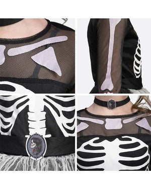 Ghostly Skeleton Girls Costume