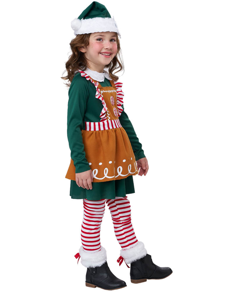 Gingerbread Elf Toddler Girls Costume
