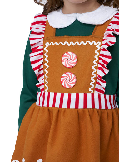 Gingerbread Elf Toddler Girls Costume