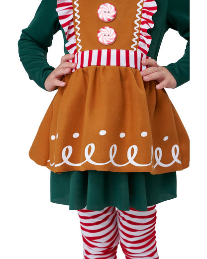 Gingerbread Elf Toddler Girls Costume