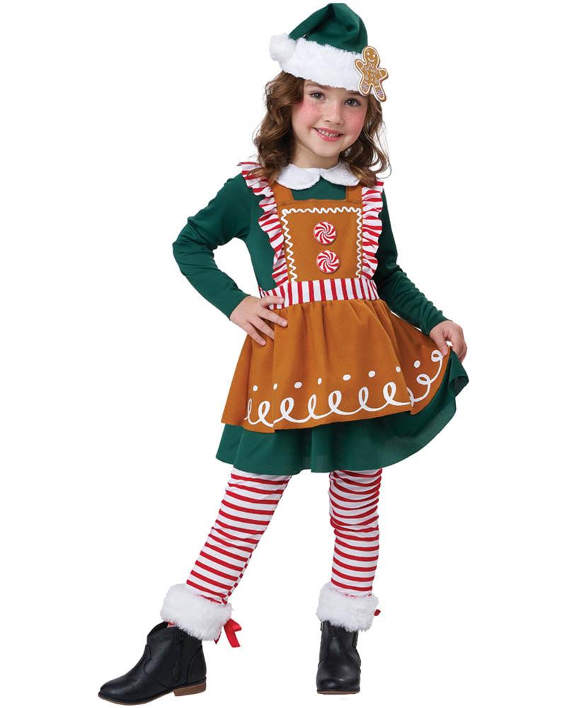 Gingerbread Elf Toddler Girls Costume