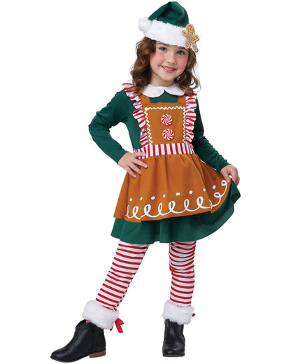 Gingerbread Elf Toddler Girls Costume