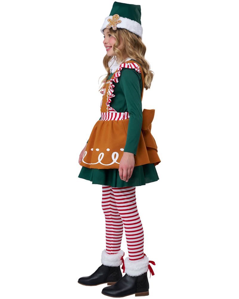 Gingerbread Elf Girls Costume
