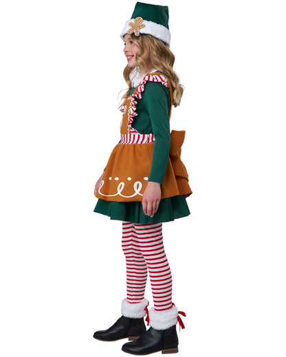 Gingerbread Elf Girls Costume