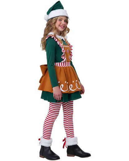 Gingerbread Elf Girls Costume