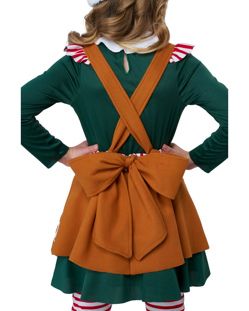 Gingerbread Elf Girls Costume