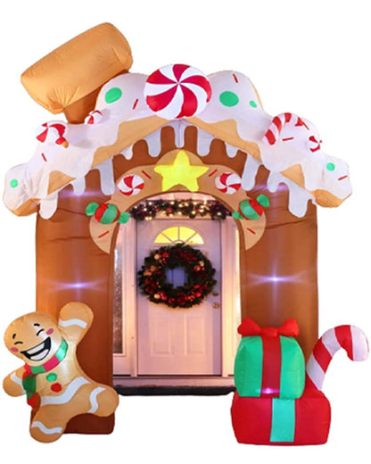 Gingerbread House Archway Christmas Lawn Inflatable 3m