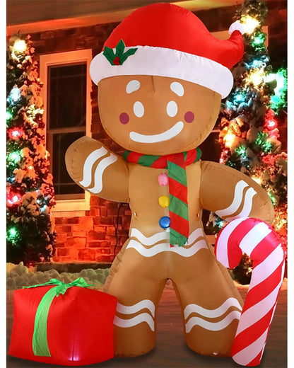 Gingerbread Man Inflatable Christmas Decoration 2.4m
