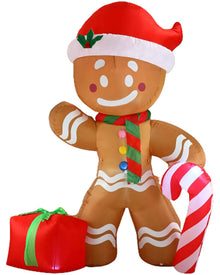 Gingerbread Man Inflatable Christmas Decoration 2.4m
