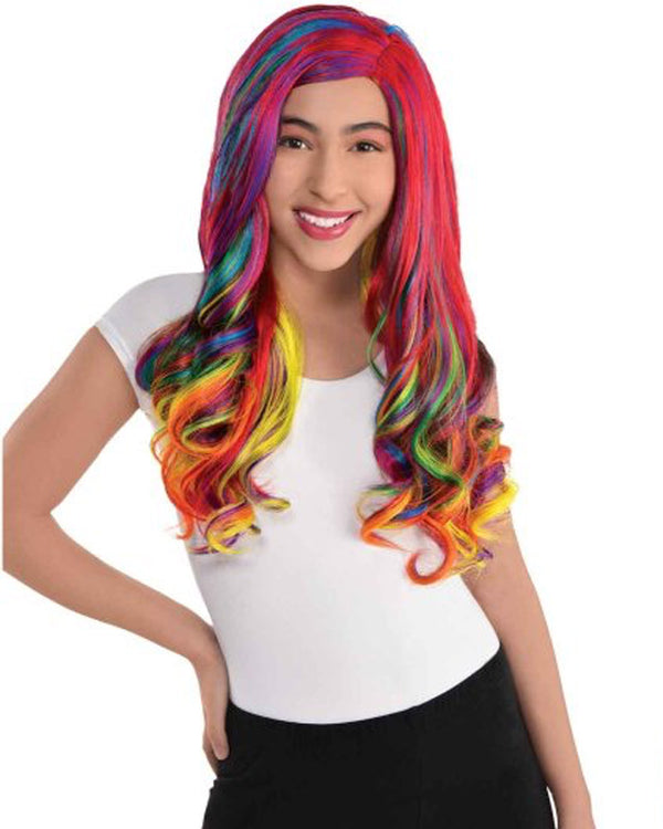 Glam Long Rainbow Wig